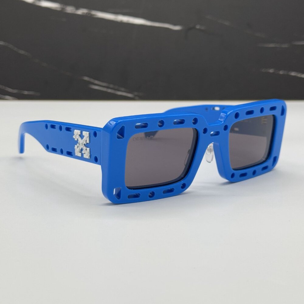 NEW OFF-WHITE ATLANTIC 507 BLUE SUNGLASSES OFF-WHITE ATLNTIC - Picture 4 of 10